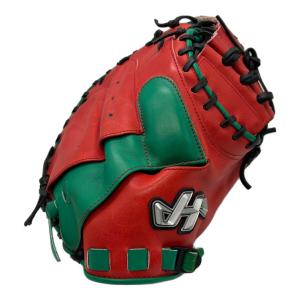 HATAKEYAMA (ハタケヤマ) 軟式グローブ レッド×グリーン 2022年モデル M8型モデル キャッチャーミット