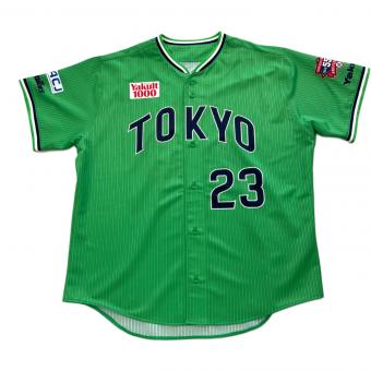 東京ヤクルトスワローズ (トウキョウヤクルトスワローズ) 応援グッズ SIZE XL 黄緑 2024年燕TOKYOパワー 引退年 ユニフォーム 青木宣親【23】 プロ仕様モデル