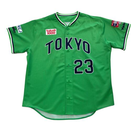 東京ヤクルトスワローズ (トウキョウヤクルトスワローズ) 応援グッズ SIZE XL 黄緑 2024年燕TOKYOパワー 引退年 ユニフォーム 青木宣親【23】 プロ仕様モデル