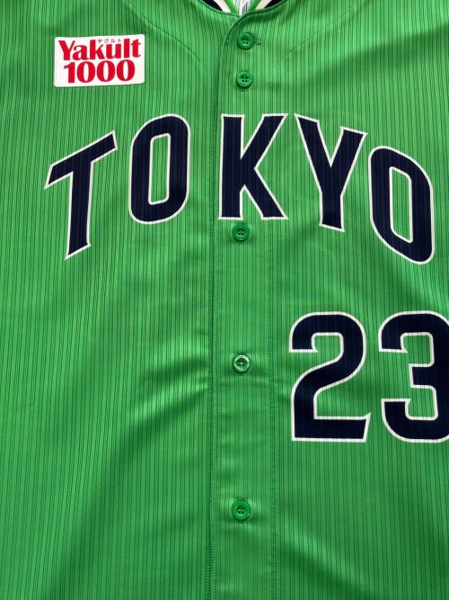 東京ヤクルトスワローズ (トウキョウヤクルトスワローズ) 応援グッズ SIZE XL 黄緑 2024年燕TOKYOパワー 引退年 ユニフォーム 青木宣親【23】 プロ仕様モデル