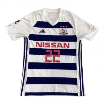 横浜F・マリノス (ヨコハマエフマリノス) サッカーユニフォーム メンズ SIZE L ホワイト×ネイビー 【22】 BOMBER（中澤佑二） 2018年 アウェイユニフォーム