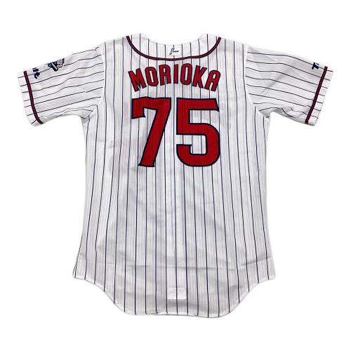 東京ヤクルトスワローズ (トウキョウヤクルトスワローズ) 応援グッズ ホワイト 森岡良介【75】NPBマーク 2022年ホーム 上下セット 実使用モデル @ Majestic ユニフォーム プロ仕様モデル