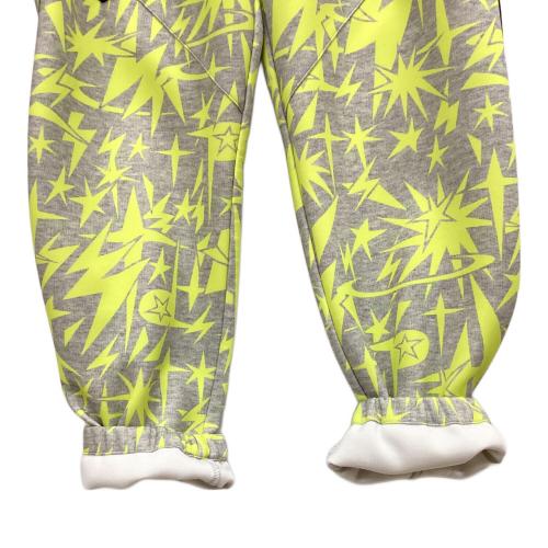 PEARLY GATES (パーリーゲイツ) ゴルフウェア(パンツ) 053-5131021 カノコダンボールボンディング イージーパンツ <ギザ星柄> メンズ SIZE M グレー×イエロー