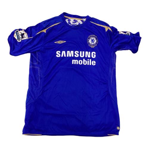 チェルシーFC (チェルシー) サッカーユニフォーム メンズ 2XL ブルー 05-06シーズンホーム100周年記念 エルナン・クレスポ【9】