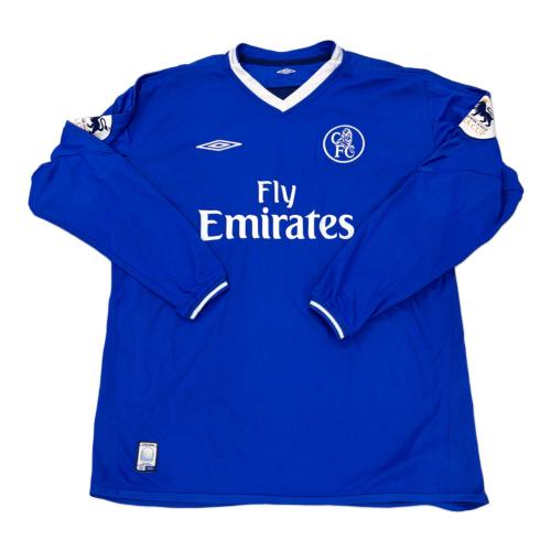 チェルシーFC (チェルシー) サッカーユニフォーム メンズ SIZE XL ブルー 03-05シーズンホーム エイドゥル・グジョンセン【22】長袖