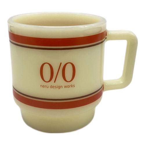 afro camping product アウトドア食器 ホワイト×レッド neru design works AFRO MILKGLASS