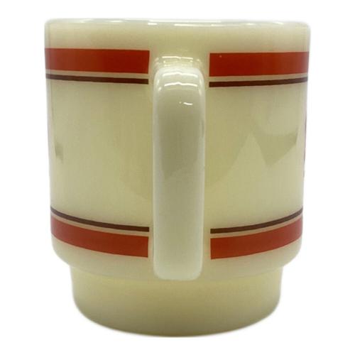 afro camping product アウトドア食器 ホワイト×レッド neru design works AFRO MILKGLASS