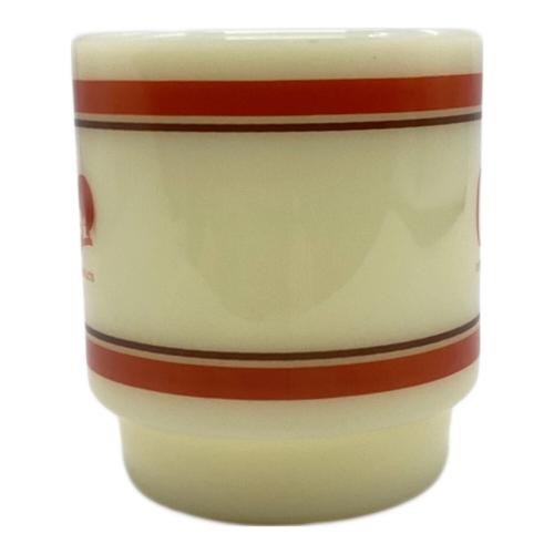 afro camping product アウトドア食器 ホワイト×レッド neru design works AFRO MILKGLASS