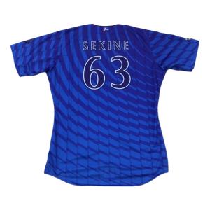 横浜DeNAベイスターズ (ヨコハマディーエヌエーベイスターズ) 応援グッズ ブルー 2024年ホーム ユニフォーム 関根大気【63】 プロ仕様モデル