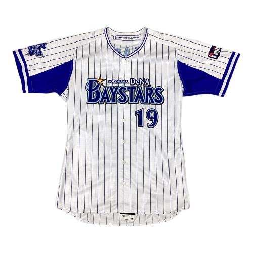 横浜DeNAベイスターズ (ヨコハマディーエヌエーベイスターズ) 応援グッズ ホワイト×ブルー 2015年 ユニフォーム 【19】山崎康晃 プロ仕様モデル