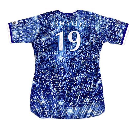 横浜DeNAベイスターズ (ヨコハマディーエヌエーベイスターズ) 応援グッズ ブルー 2018年スターナイト ユニフォーム 【19】山崎康晃 プロ仕様モデル