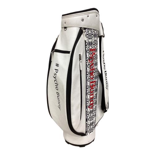 Psycho Bunny (サイコ バニー) キャディバッグ ホワイト×ネイビー 5分割