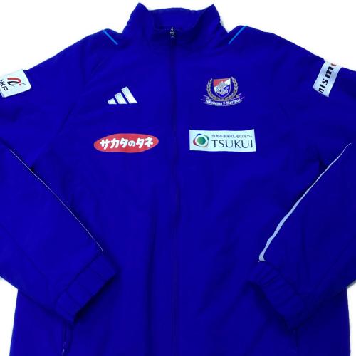 横浜F・マリノス (ヨコハマエフマリノス) サッカーユニフォーム HU1336 2023プレゼンテーションジャケット メンズ SIZE L ブルー