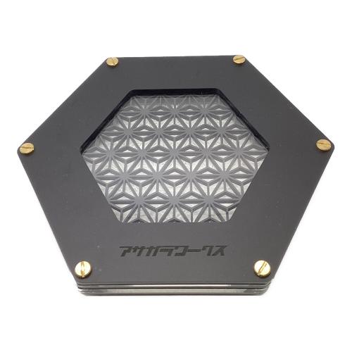 アサガラワークス アウトドア雑貨 マットブラック ALBM :1.5 LEDコースター 麻柄
