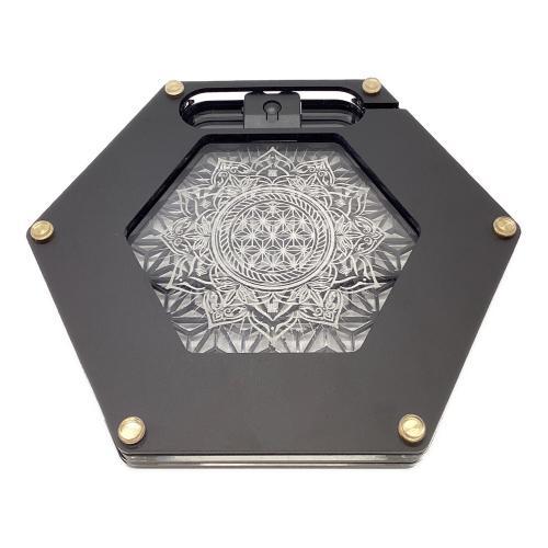 アサガラワークス アウトドア雑貨 マットブラック ALBM :1.5 LEDコースター 麻柄