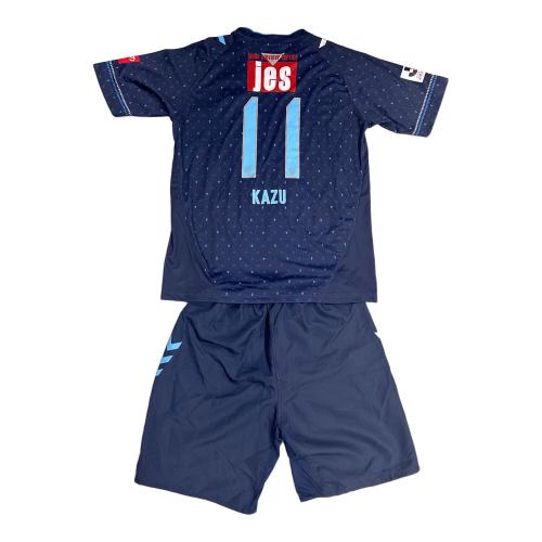 横浜FC (ヨコハマエフシー) サッカーユニフォーム メンズ XO ネイビー 三浦知良【11】創設15周年 3rdユニフォーム上下セット