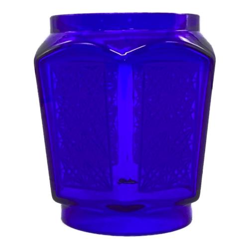 銘灯 (メイトウ) ランタンアクセサリー ブルー KIRIKO Globe -EDO- 菊繋ぎ 6面彫り