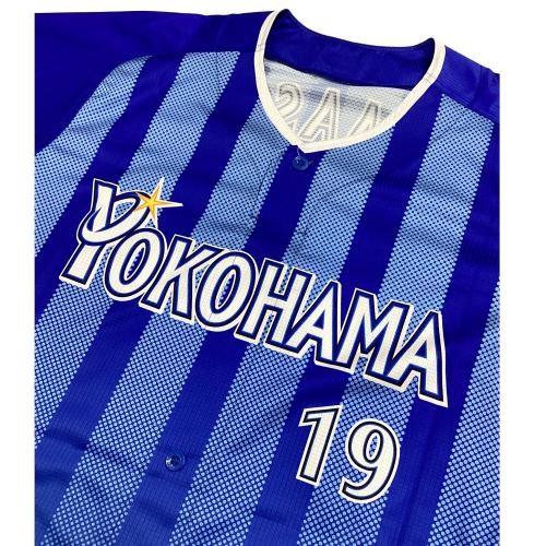 横浜DeNAベイスターズ (ヨコハマディーエヌエーベイスターズ) 応援グッズ 山崎康晃【19】2016年ビジター SIZE PRO CUT ブルー