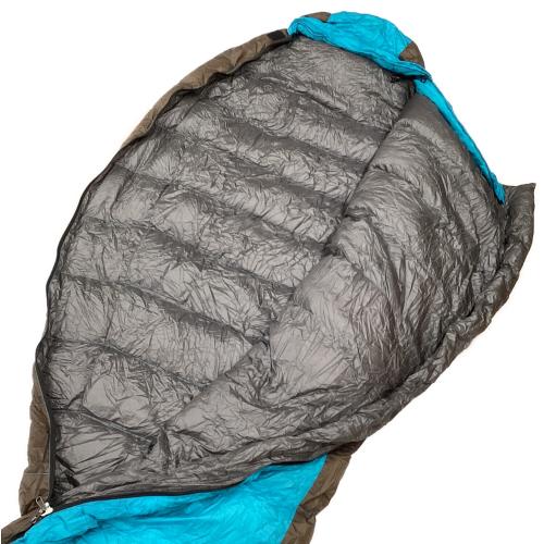 NANGA (ナンガ) マミー型シュラフ(ダウン) ロング ブルー×ブラウン オーロラライト450DX