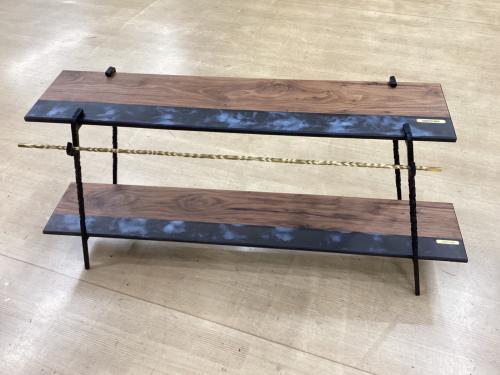 COUNTRY BASE システムラック ブラックウォールナット×レジン ブラウン BWRNシェルフ