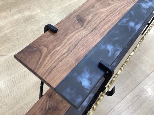 COUNTRY BASE システムラック ブラックウォールナット×レジン ブラウン BWRNシェルフ