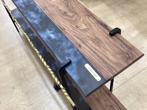 COUNTRY BASE システムラック ブラックウォールナット×レジン ブラウン BWRNシェルフ