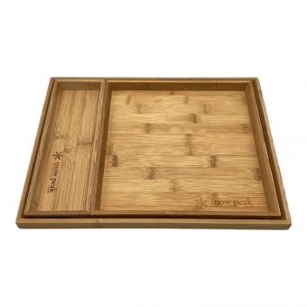 Snow peak (スノーピーク) オリジナル竹製トレー アウトドア食器 S・M・L3点セット 非売品 ノベルティ