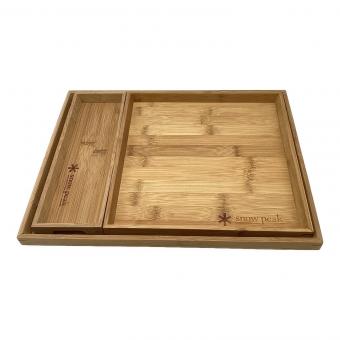 snow peak (スノーピーク) オリジナル竹製トレー アウトドア食器 S・M・L3点セット 非売品 ノベルティ