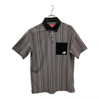 NEW BALANCE (ニューバランス) ポロシャツ ゴルフウェア(トップス) 012-4168207 メンズ SIZE M ブラック×ホワイト