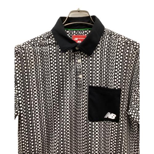 NEW BALANCE (ニューバランス) ポロシャツ ゴルフウェア(トップス) 012-4168207 メンズ SIZE M ブラック×ホワイト