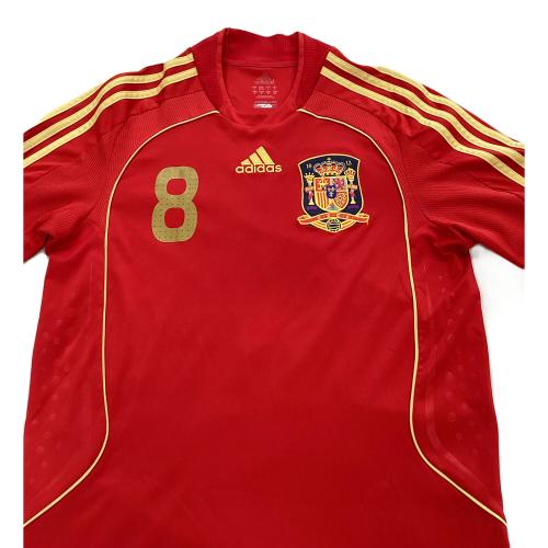 スペイン代表 (スペインダイヒョウ) サッカーユニフォーム 2008年 メンズ SIZE M レッド