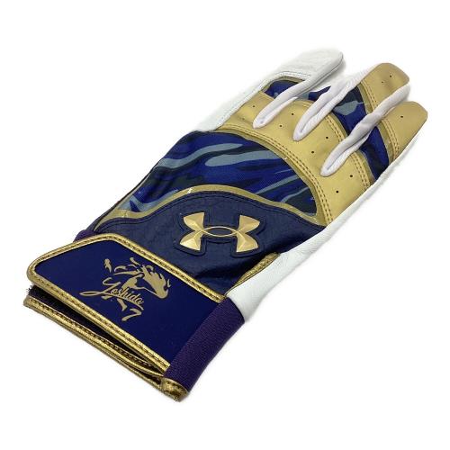 UNDER ARMOUR (アンダーアーマー) バッティンググローブ 支給品 収納袋付 ネイビー