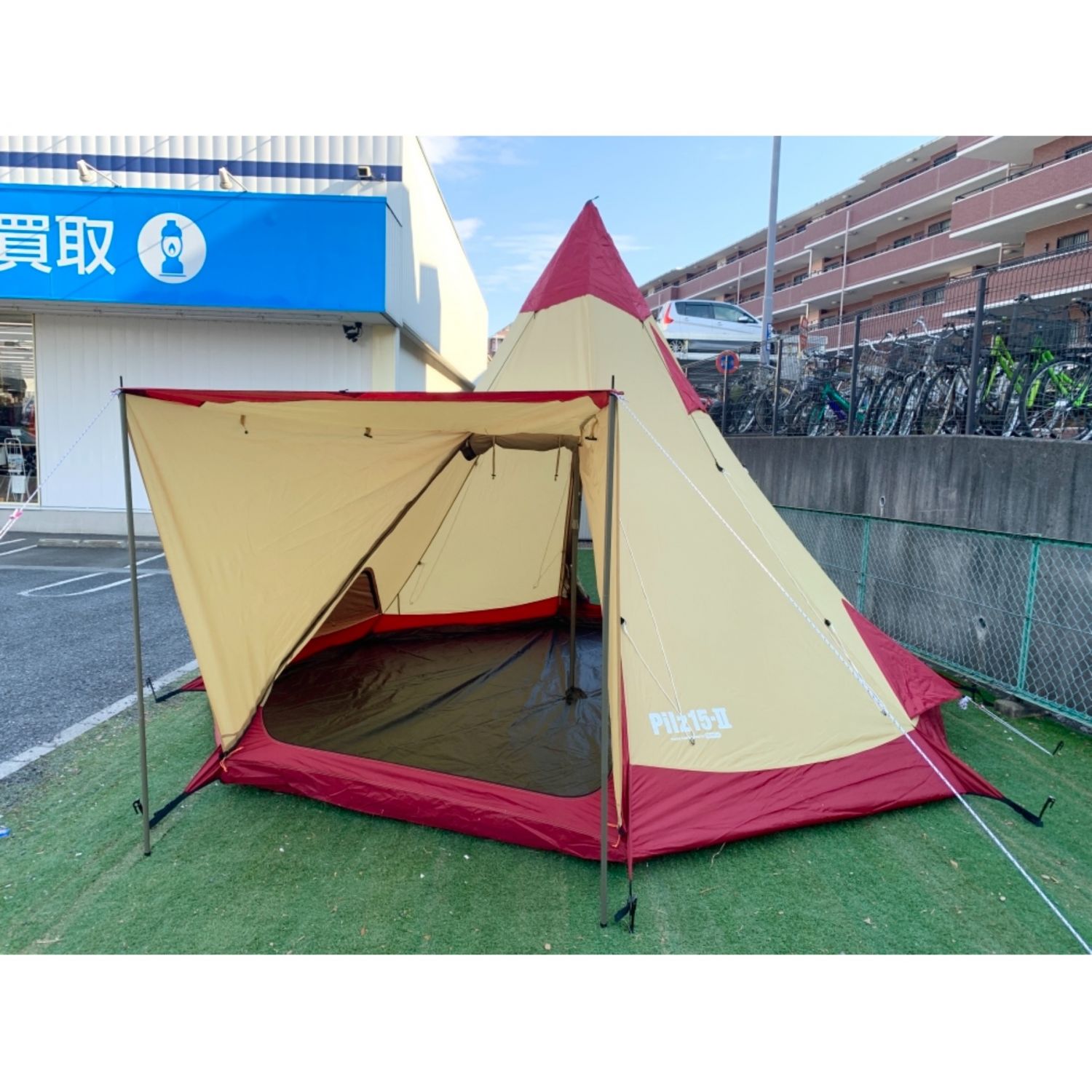 小川キャンパル ピルツ19 大型ワンポールテント10人用 - テント/タープ
