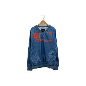 PEARLY GATES (パーリーゲイツ) ゴルフウェア(トップス) メンズ SIZE LL ブルー ナイロンプルオーバー 053-221103