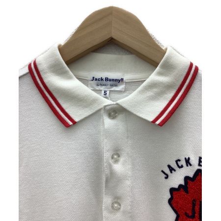 JACK BUNNY (ジャックバニー) ゴルフウェア(トップス) メンズ SIZE L ホワイト 半袖ポロシャツ 262-6260901