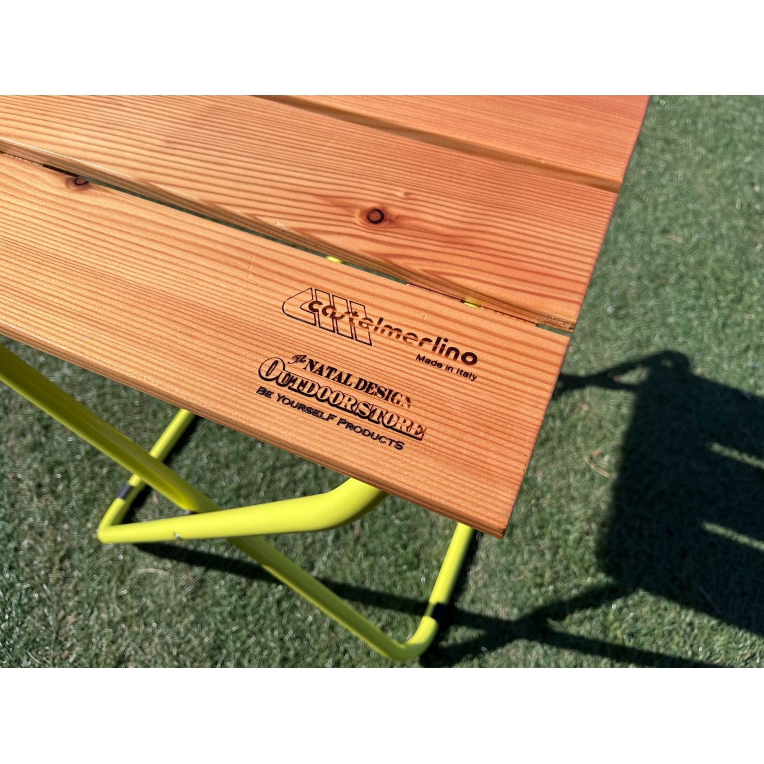 テレビで話題 新品未使用 castelmerlino FOLDING WOOD STOOL