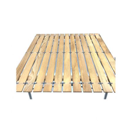 lallemand (ラレマンド) アウトドアテーブル 70×75cm フランス製 ウッドロールテーブル