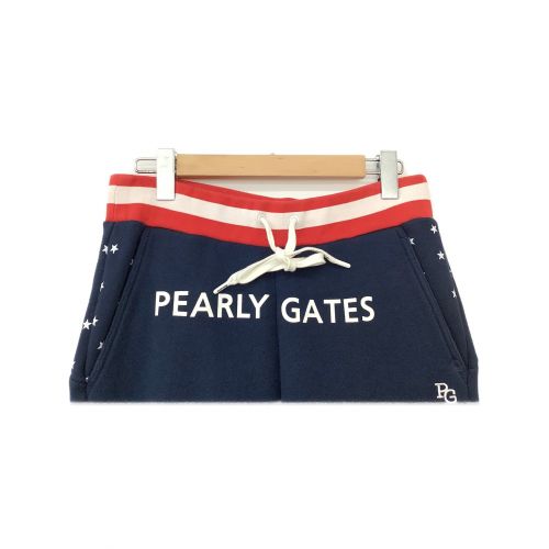 PEARLY GATES (パーリーゲイツ) ゴルフウェア(パンツ) メンズ SIZE M ネイビー×レッド 裏毛起毛スウェットパンツ 053-0231037