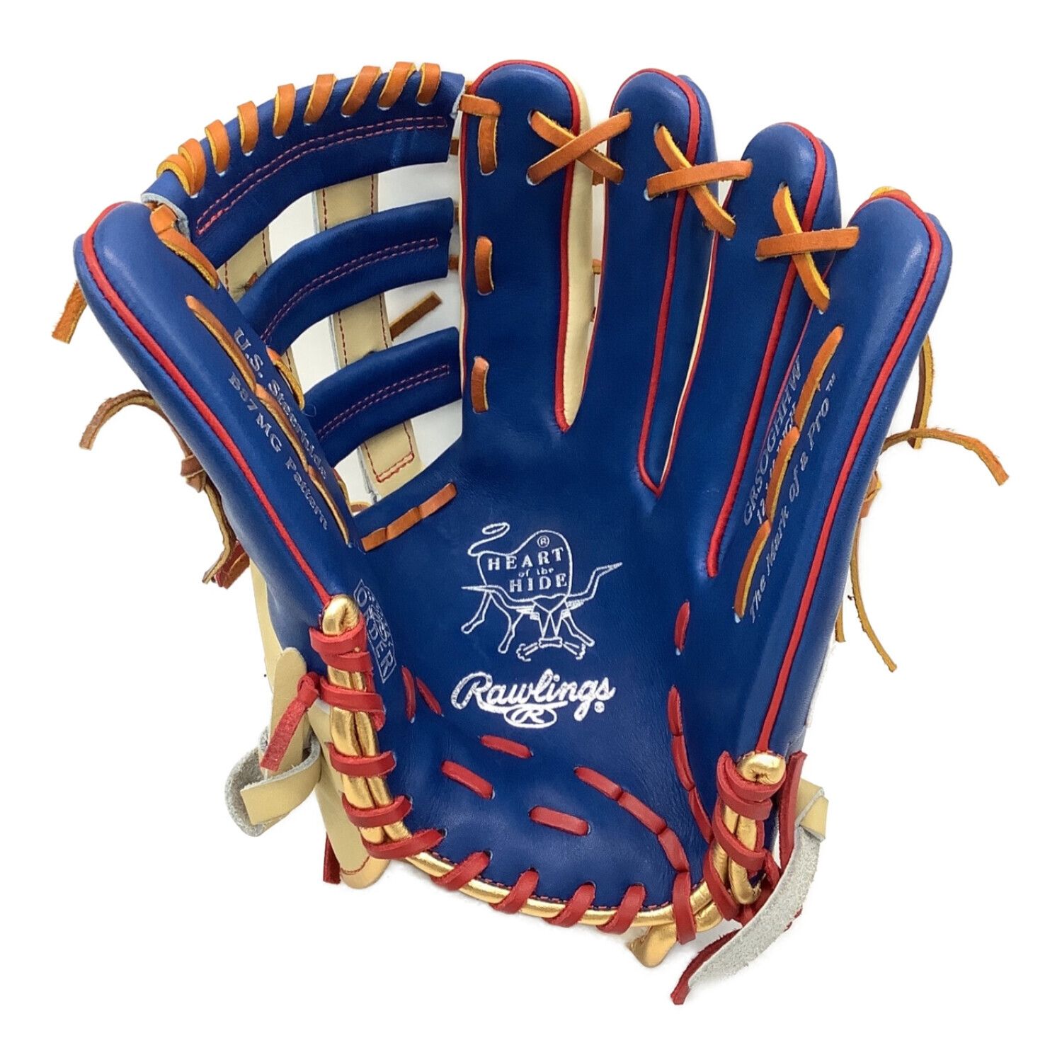 RAWLINGS (ローリングス) 軟式グローブ 約30cm ブルー×ベージュ MLB 