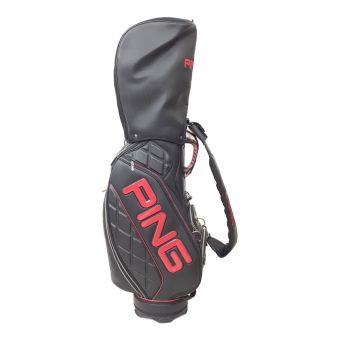 PiNG (ピン) キャディバッグ ブラック×レッド PGJ-CBDX16 9.5型 47インチ 5分割 4.3kg