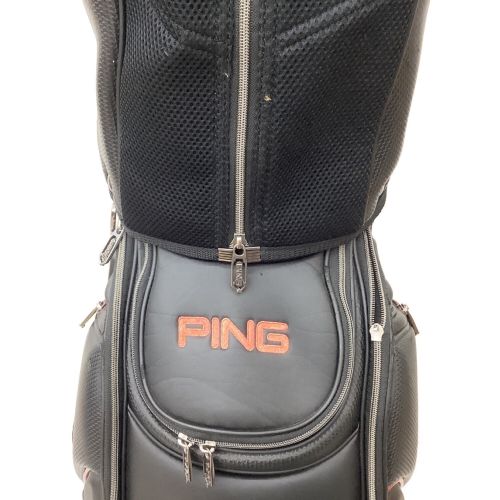 PiNG (ピン) キャディバッグ ブラック×レッド PGJ-CBDX16 9.5型 47インチ 5分割 4.3kg｜トレファクONLINE