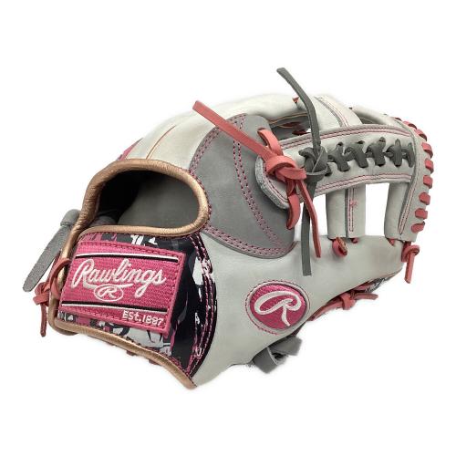 RAWLINGS (ローリングス) 軟式グローブ 約29cm ライトグレーxピンク 岡本和真選手モデル 内野用 GR1R5CK45