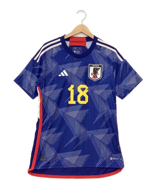日本代表 (ニホンダイヒョウ) サッカーユニフォーム メンズ SIZE M ブルー 2022オーセンティック 【18】浅野