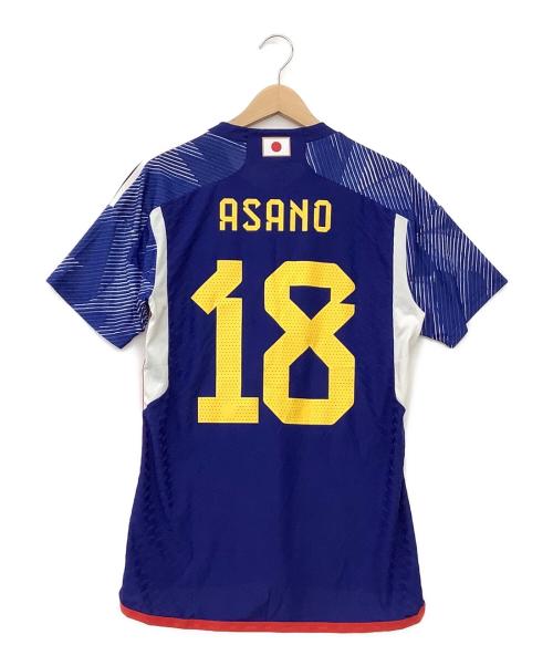 日本代表 (ニホンダイヒョウ) サッカーユニフォーム メンズ SIZE M ブルー 2022オーセンティック 【18】浅野