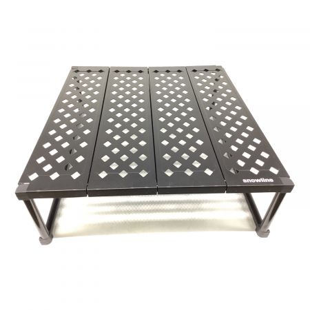 SNOW LINE アウトドアテーブル 使用時:350(W) ｘ 315(D) ｘ 105(H)㎜ ブラック 430g CUBE GROUND TABLE
