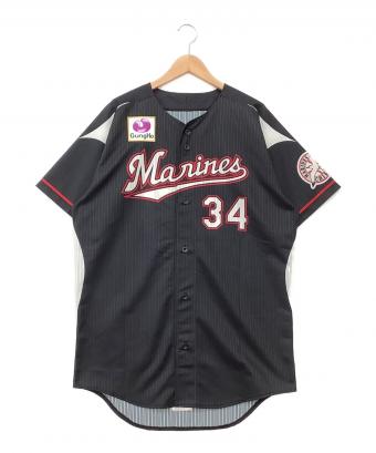 千葉ロッテマリーンズ (チバロッテマリーンズ) 応援グッズ ブラック 2017年モデル ユニフォーム 土肥星也【34】 プロ仕様モデル