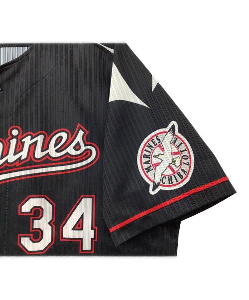 千葉ロッテマリーンズ (チバロッテマリーンズ) 応援グッズ ブラック 2017年モデル ユニフォーム 土肥星也【34】 プロ仕様モデル