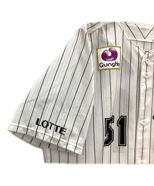 千葉ロッテマリーンズ (チバロッテマリーンズ) 応援グッズ ホワイト×ブラック 【51】エドガー・オルモス 2018モデル ユニフォーム プロコレ