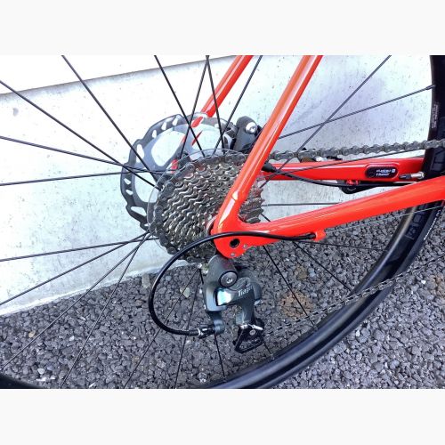 TREK ロードバイク オレンジ×レッド emonda ALR4 2021モデル サイクルコンピュータ・ボトルホルダー付  WTU014C0175S 適応身長【約162～180cm】 タイヤ歪み(ブレ幅少) 　ティアグラ