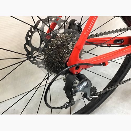 TREK ロードバイク オレンジ×レッド emonda ALR4 2021モデル サイクルコンピュータ・ボトルホルダー付  WTU014C0175S 適応身長【約162～180cm】 タイヤ歪み(ブレ幅少) 　ティアグラ